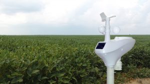 Aquarius weather station in a field